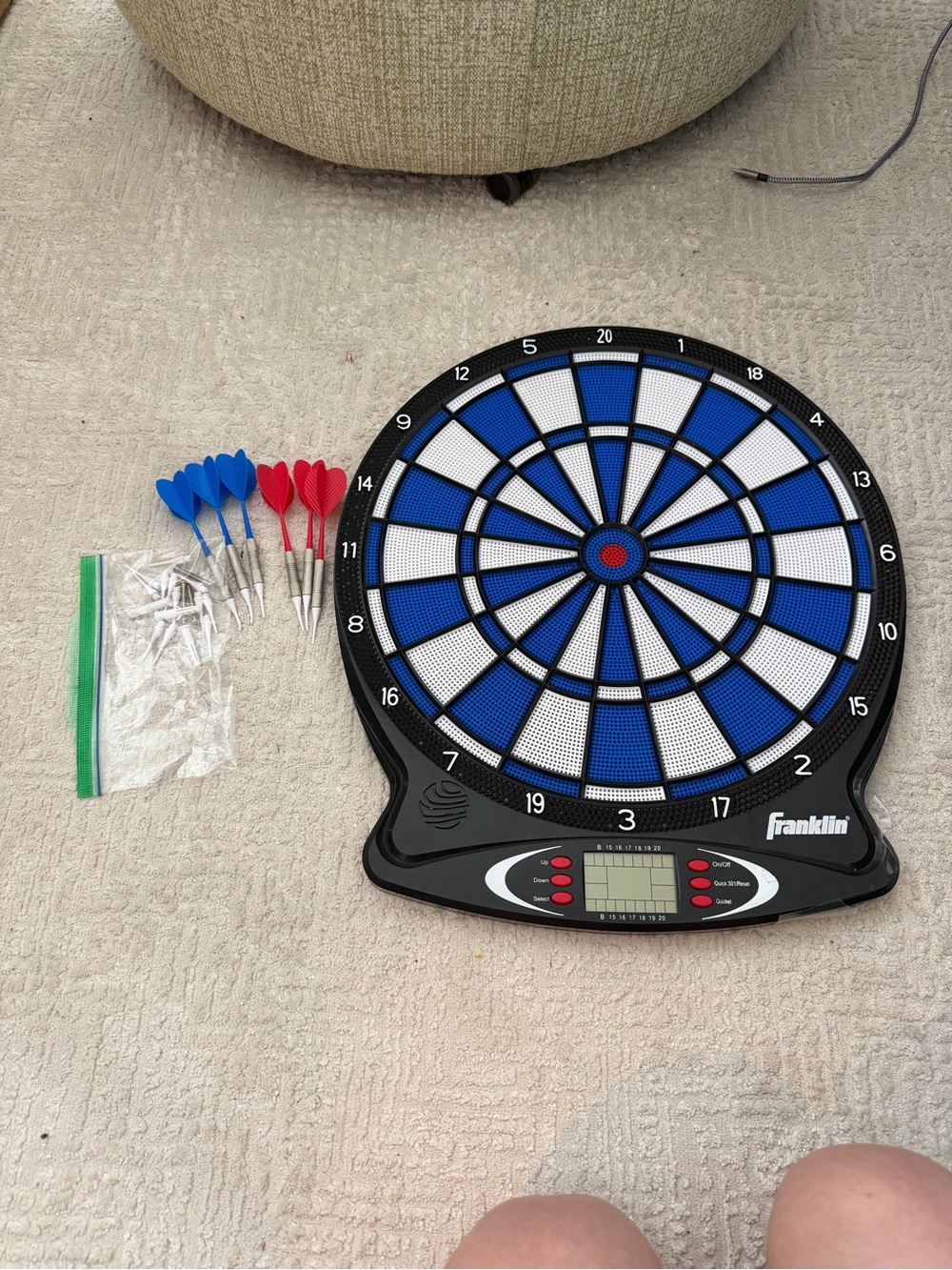 Franklin Electronic Dartboard Game - Blue and White Target